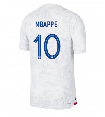 Frankrike Kylian Mbappe #10 Bortatröja VM 2022 Korta ärmar